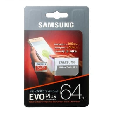 Карта памяти samsung evo plus microsdxc 64gb class 10 uhs i