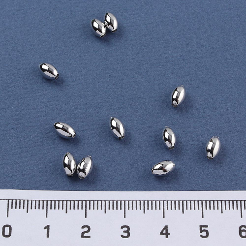 Разделитель родиевое покрытие рисинка 6*4 мм 20 шт серебро