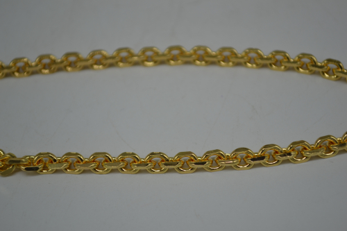 Цепочки родиевое покрытие гранёное плетение золото 1 м