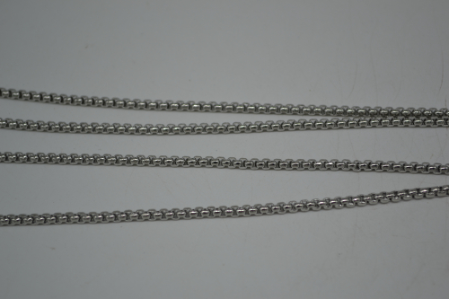 Цепочки родиевое покрытие круглое плетение серебро 1 м