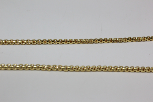 Цепочки родиевое покрытие круглое плетение золото 1 м