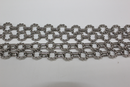 Цепочки родиевое покрытие крупное плетение 10 мм серебро 1 м