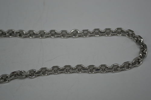Цепочки родиевое покрытие гранёное плетение серебро 1 м