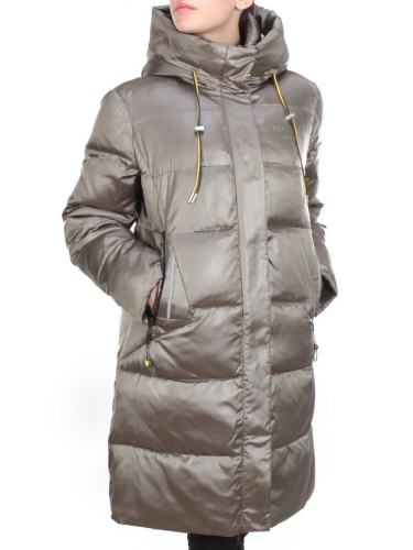 YR-956 GREEN Пальто зимнее женское АЛИСА (200 гр. холлофайбера) размер 54/56