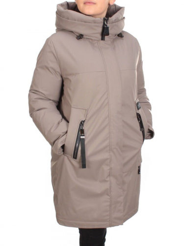 H 915 BEIGE Куртка зимняя женская MAYYIYA (200 гр. холлофайбера) размер 54