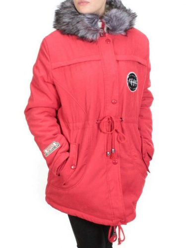 533 RED Куртка парка зимняя женская KSV (100 гр. тинсулейт + искусственный мех) размер 52/54