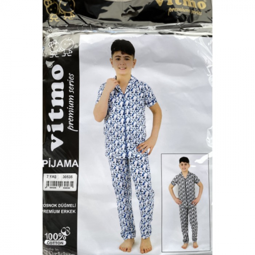 30559 Пижама на пуговицах для мальчиков Vitmo