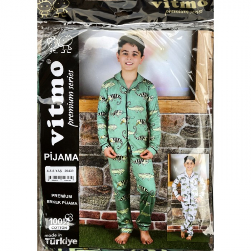 26439-1 Пижама на пуговицах для мальчиков Vitmo