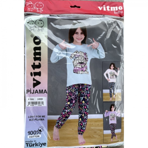 32669-1 Пижама для девочек Vitmo
