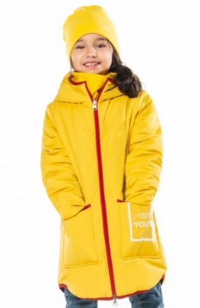 100405_BOG_2 Пальто для девочки, Желтый