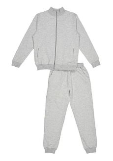 0057_С21 Костюм спортивный б/капюшона (пуловер+брюки) «унисекс», серый