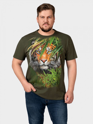 Футболка Тигр в джунглях PLUS Size