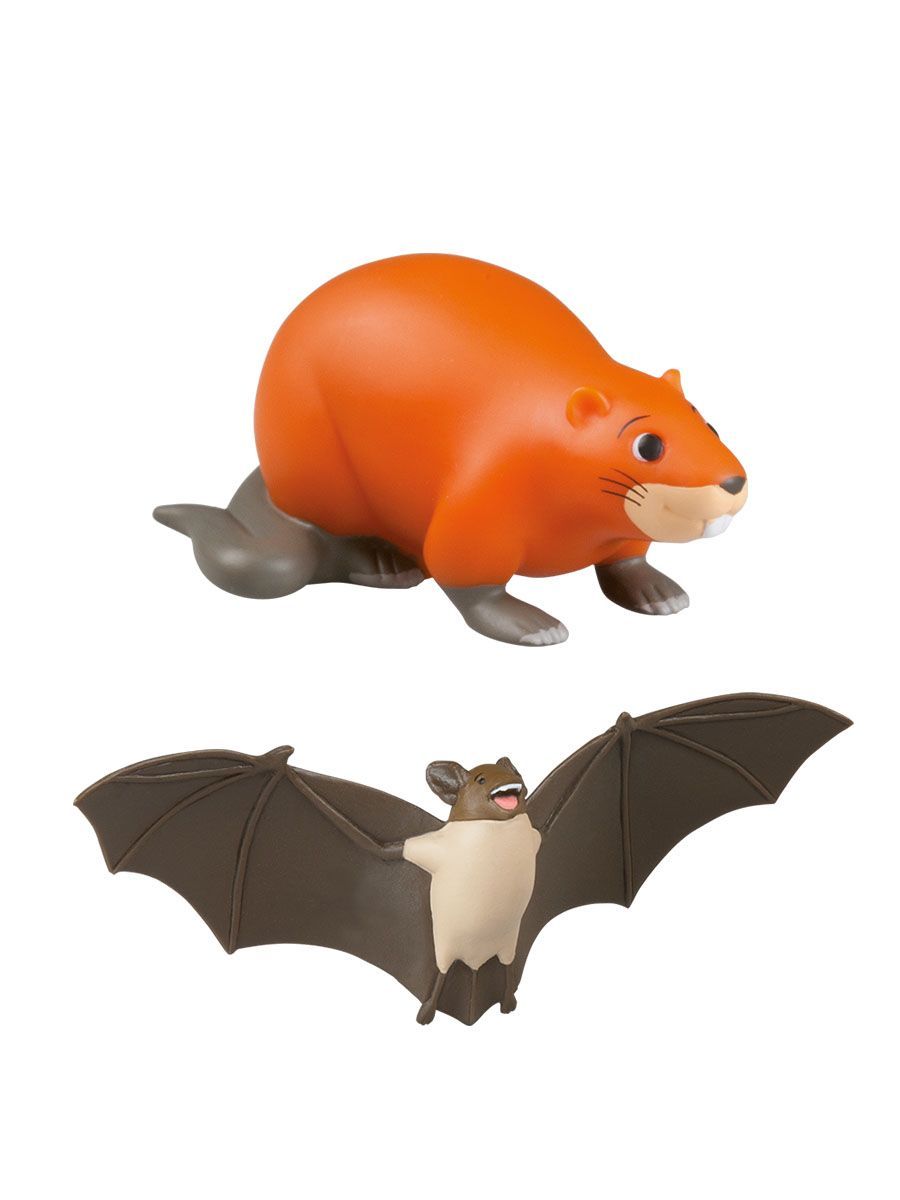 Журнал № 62 Животные на ферме (Крыса-мама (рыжая) и летучая мышь-папа)