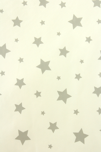 Клеенка на резинках (наматрасник) на детскую кроватку арт. КРМ-120х60/звездочка-серая