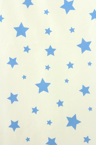 Клеенка на резинках (наматрасник) на детскую кроватку арт. КРМ-120х60/звездочка-голубая