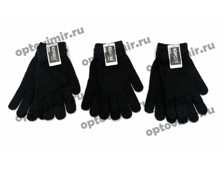 Мужские перчатки черные с начесом Корона Н8180