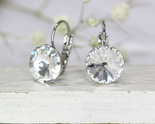 Серьги с кристаллами Swarovski