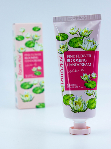 FARMSTAY - КРЕМ ДЛЯ РУК С ЭКСТРАКТОМ ЛЕПЕСТКОВ ВОДЯНОЙ ЛИЛИИ PINK FLOWER BLOOMING HAND CREAM WATER LILY, 100 ML