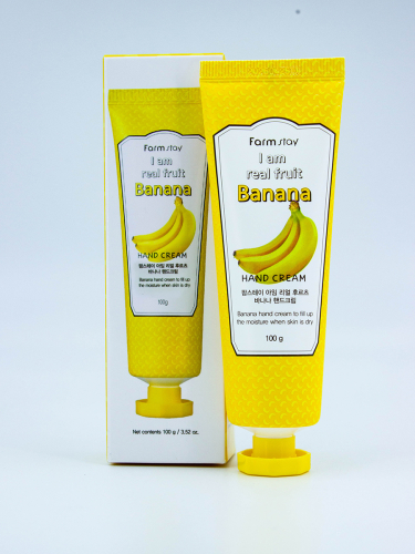 FARMSTAY - КРЕМ ДЛЯ РУК С ЭКСТРАКТОМ БАНАНА I AM REAL FRUIT BANANA HAND CREAM, 100 ML