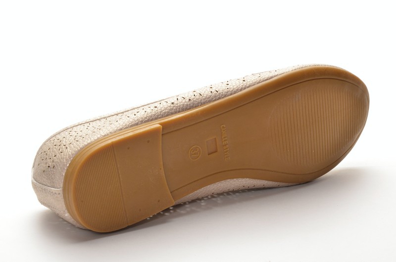 Stylele D-35(D-33) Мокасины женские беж нат (прессов) кожа