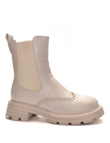 998 Fashion A9489-МП/Z Ботинки женские молочн иск кожа, подклад нат шерсть