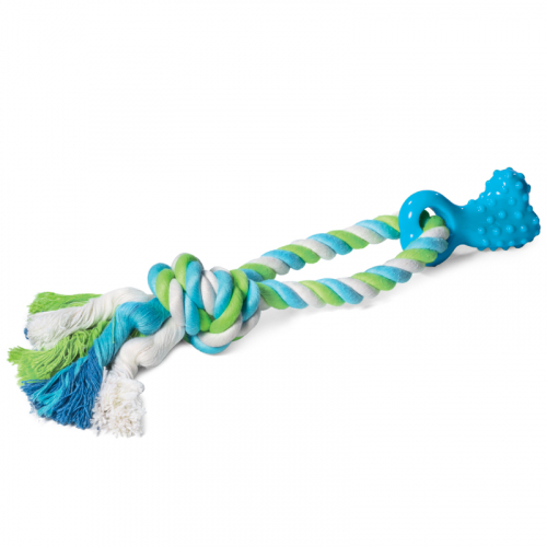 Триол Игрушка для собак Мини-кость с верёвкой, 80/30 см