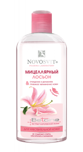 Мицеллярный лосьон для чувствительной кожи Очищение и Демакияж 250мл Novosvit