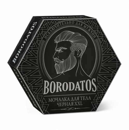 Мочалка для тела черная XXL Borodatos