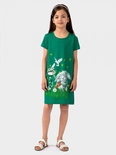 Платье детское 8-14 лет Зайка с морковкой