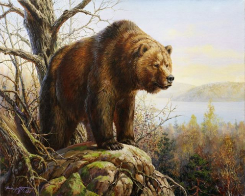 Вышивка крестиком Бурый медведь (худ. Данчурова Т.)