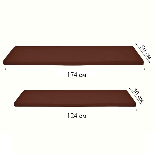 Комплект подушек для углового дивана 124*50/174*50см (коричневый)