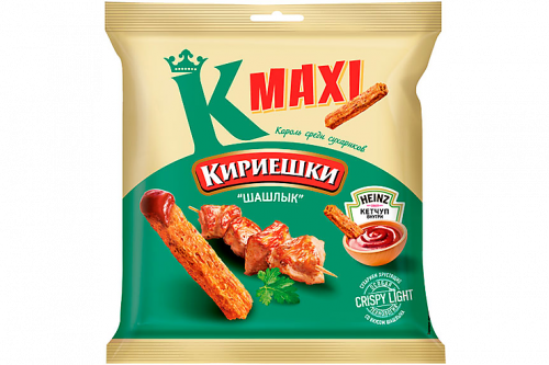 «Кириешки Maxi», сухарики со вкусом «Шашлык» и с кетчупом «Calve», 75 г