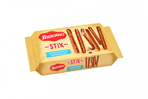 «Яшкино», печенье ChocoStix в молочном шоколаде, 130 г