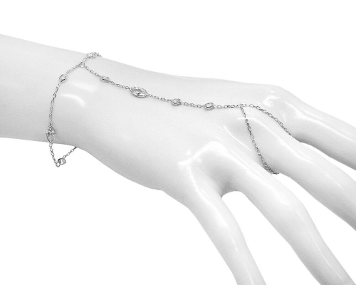 Браслет из серебра куб.циркон., ТФБ-621