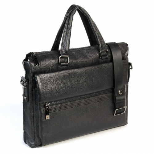 Мужская кожаная сумка-портфель 8637-3 Блек