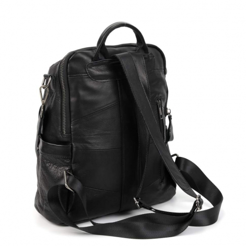 Мужской кожаный рюкзак 5321 Блек
