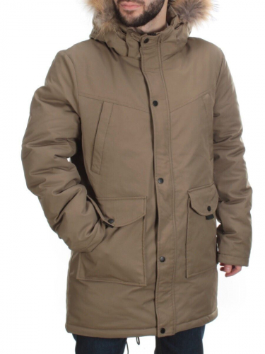 S2212 KHAKI Куртка Аляска мужская зимняя J.LVAN (200 гр. холлофайбер) размер 50