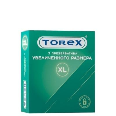 977-079 Презервативы TOREX латексные увеличенного размера (3 шт-уп)