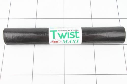 Мешок для мусора 120л 10шт в рулоне TWIST MAXI 750*930*0,035мм /10шт
