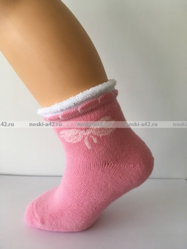 5 ПАР - ЮстаТекс носки детские 3с14 внутри махра для девочек