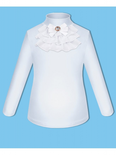 Белая школьная водолазка (блузка) для девочки 83041-ДШ20