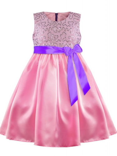 Розовое нарядное платье для девочки 76632-ДН15