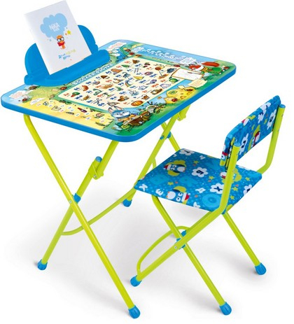 Комплект детский Веселая азбука (стол 580+стул мягкий+пенал) КУ2/ВА