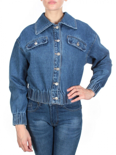 838 BLUE Куртка джинсовая женская (100% хлопок) размер XS - 44российский