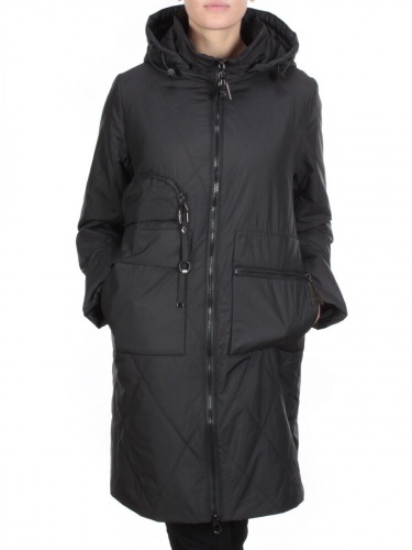 M-5022 BLACK Куртка демисезонная женская CORUSKY (100 гр. синтепон) размер 50 российский