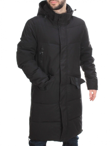 A9192 BLACK Куртка мужская зимняя J.LVAN (200 гр. холлофайбер) размер 48 идет на 46 российский