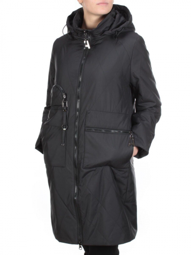 M-5022 BLACK Куртка демисезонная женская CORUSKY (100 гр. синтепон) размер 50 российский