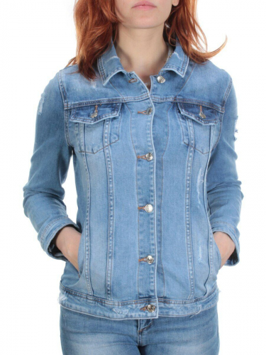 TB105 BLUE Куртка джинсовая женская (95% хлопок, 5% стрейч) размер S - 42/44 российский