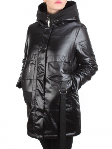 E06 BLACK Куртка демисезонная женская (100 гр. синтепон) HOLDLUCK размер 48