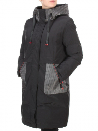 2090 BLACK Куртка зимняя женская AIKESDFRS (200 гр. холлофайбера) размер 48